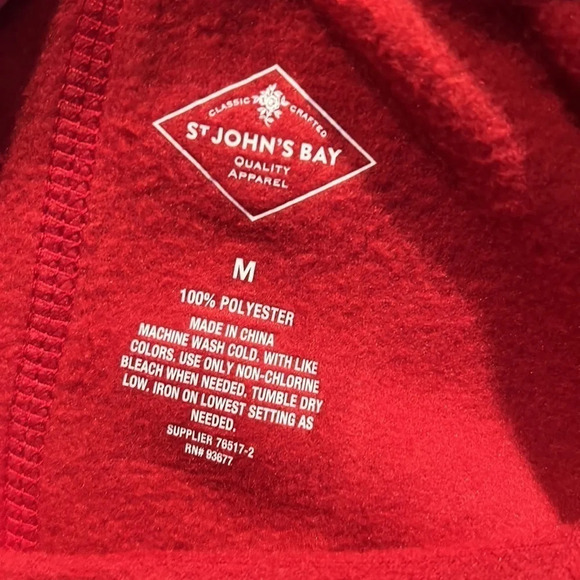 Red St. John's Bay Classic V Neck - Picture 6 of 8